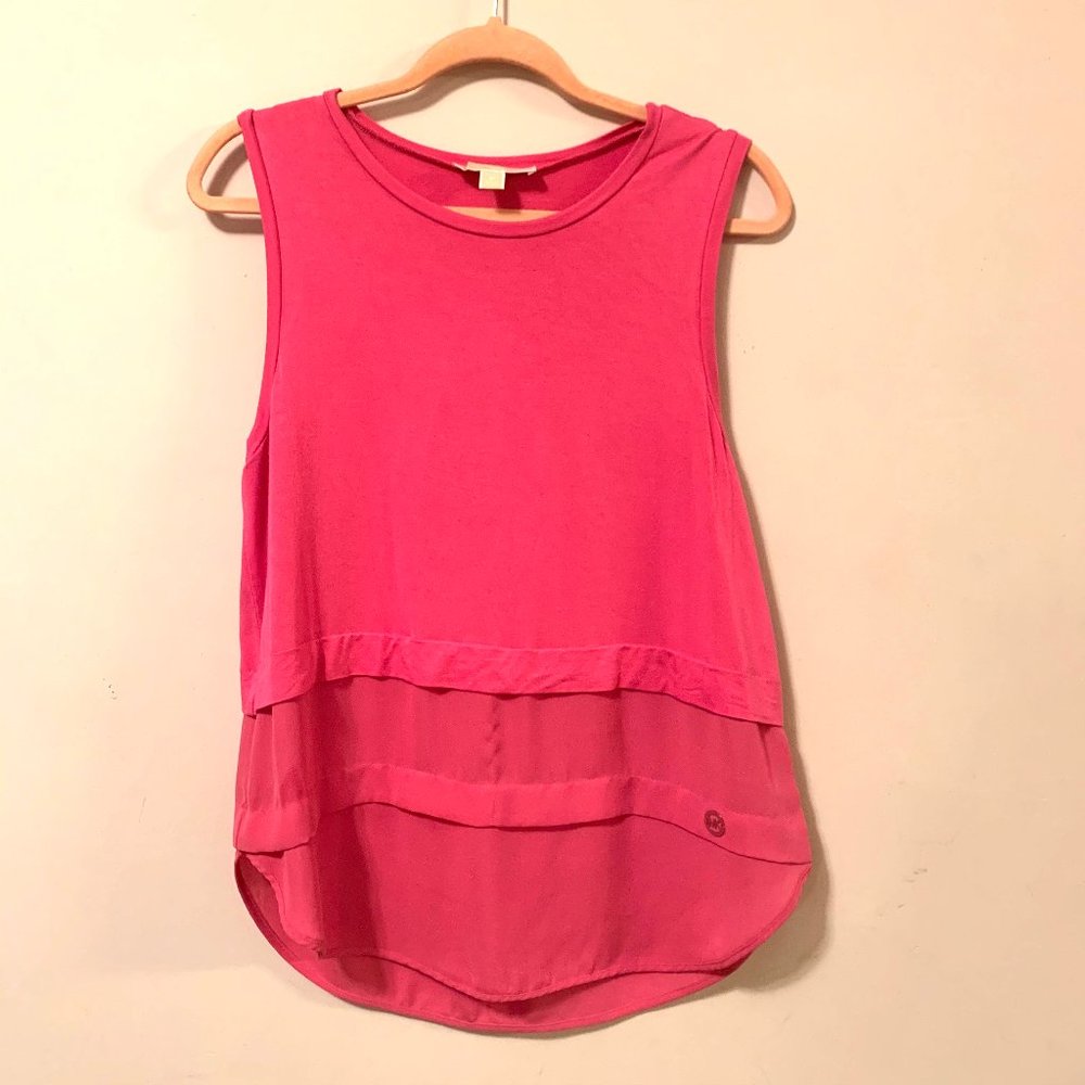 MICHAEL KORS BASIC PINK SLEEVLESS TOP  ( M )